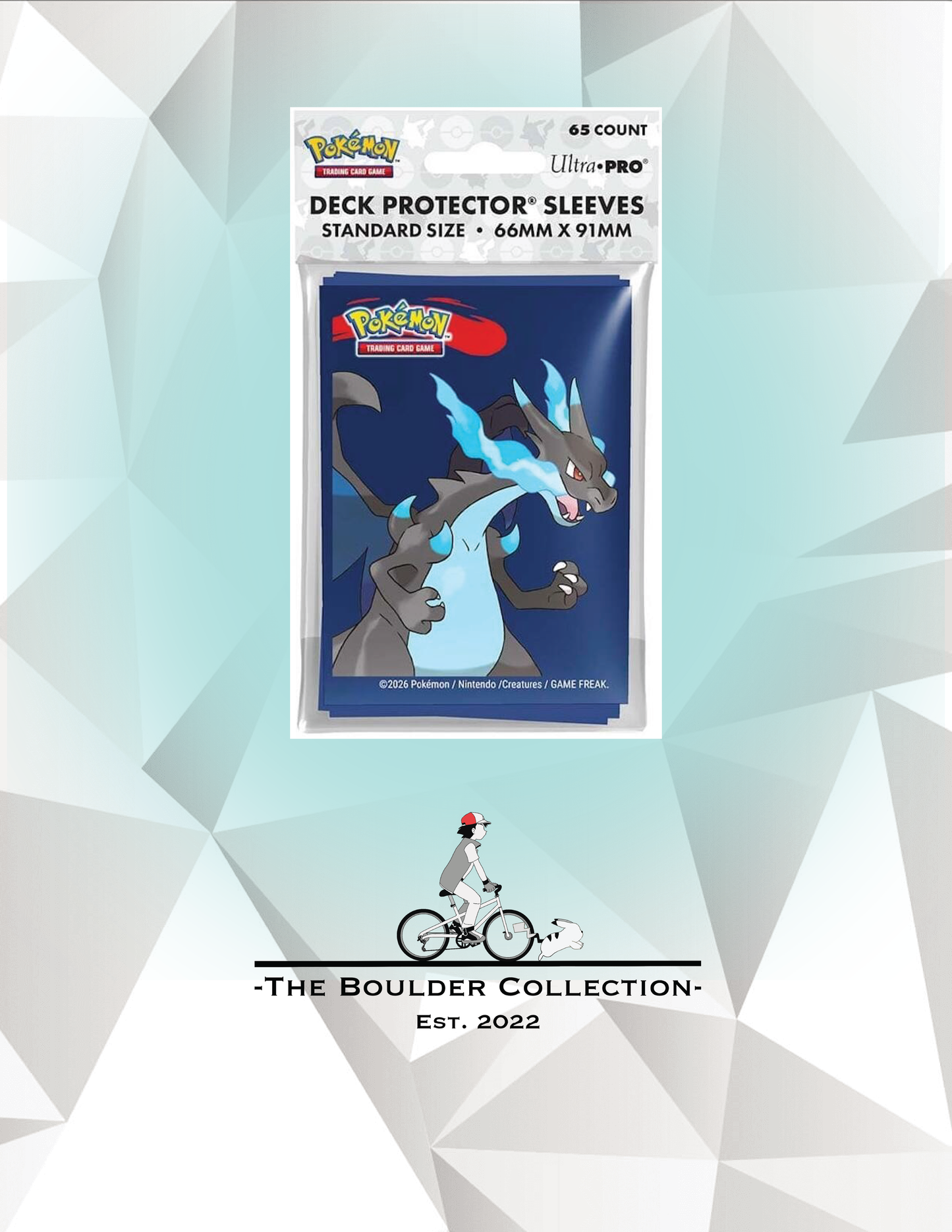 Pokemon Mega Charizard X Standard Deck Protector (65-Pack) - Ultra Pro Card Sleeves