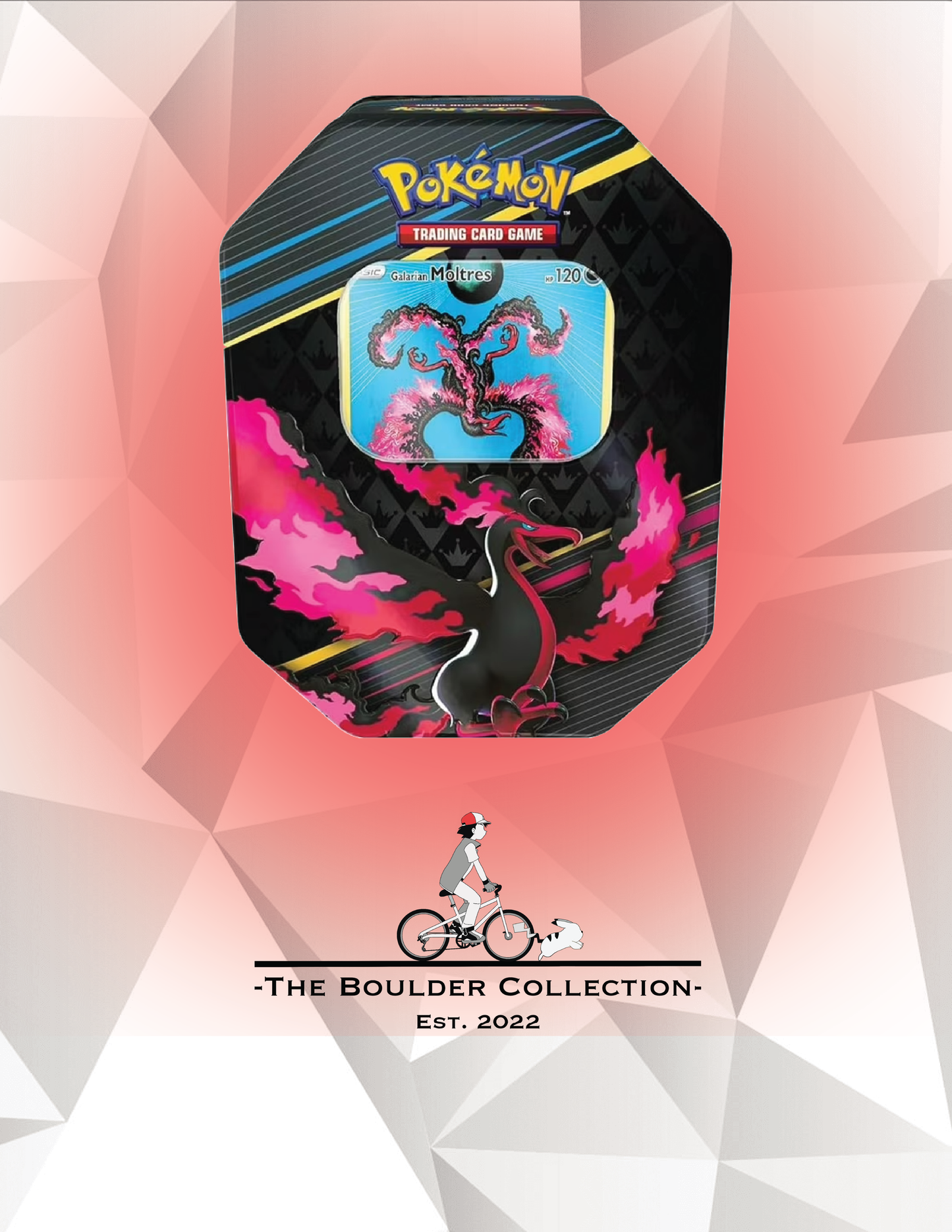 Pokemon TCG: Crown Zenith Moltres Tin (4 Pack)