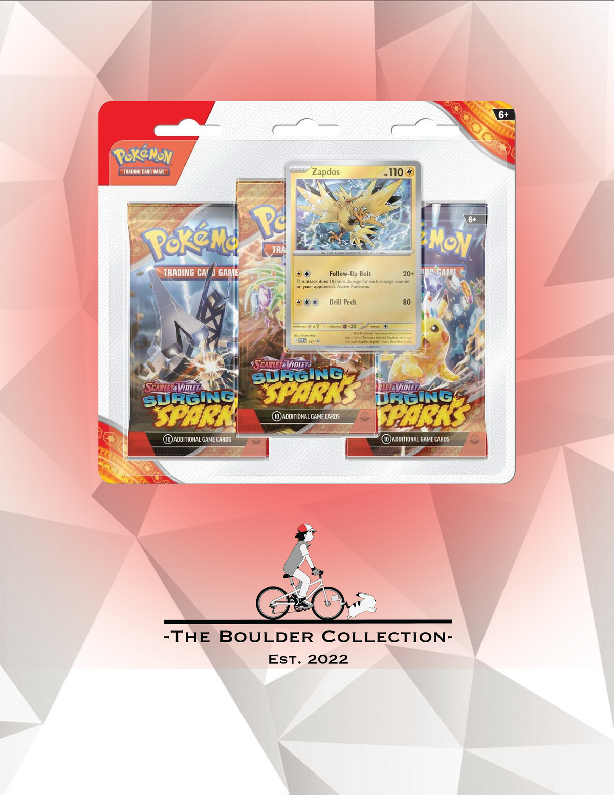 Pokemon TCG: Surging Sparks 3 Pack Blisters [Zapdos]